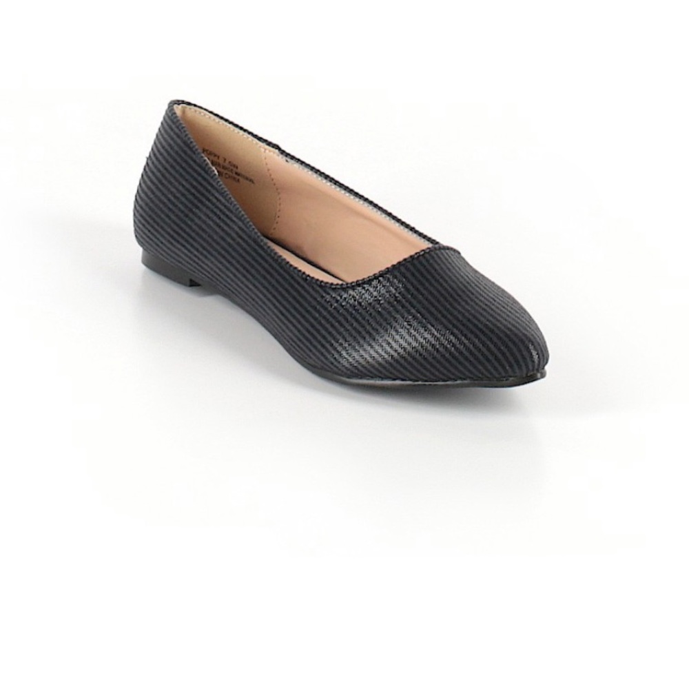 Annie Poppy Striped Pointed Toe Flats